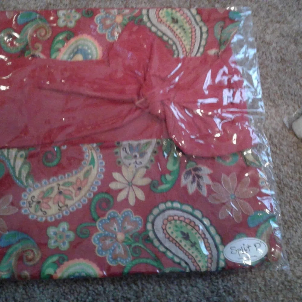 PARK DESIGNS SPLIT P VERMILLION PILLOW COVER NEW